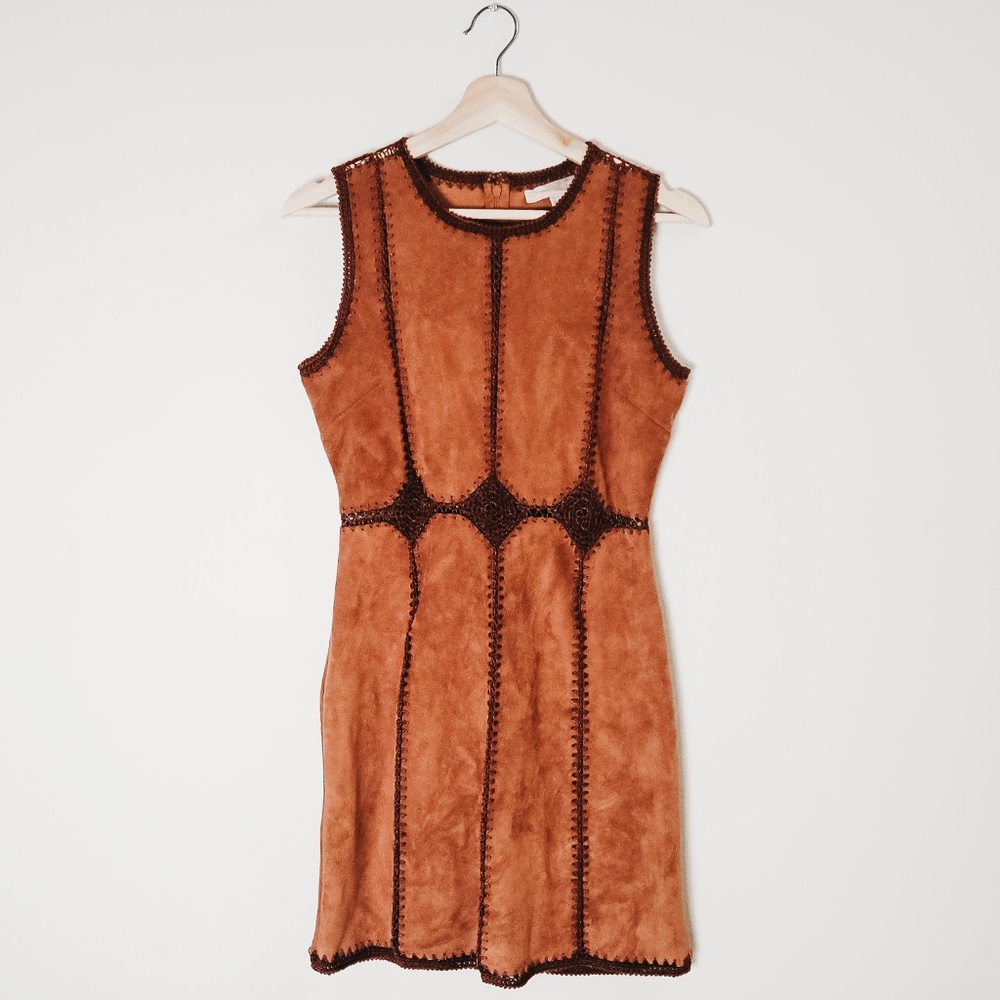 Forever21 Festival Dress Size S Faux Suede Macrame